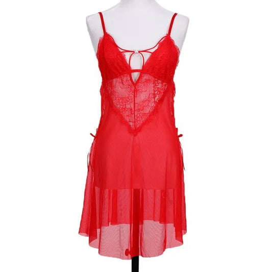 9T9 Red Vivian V Style Transparent Lingerie