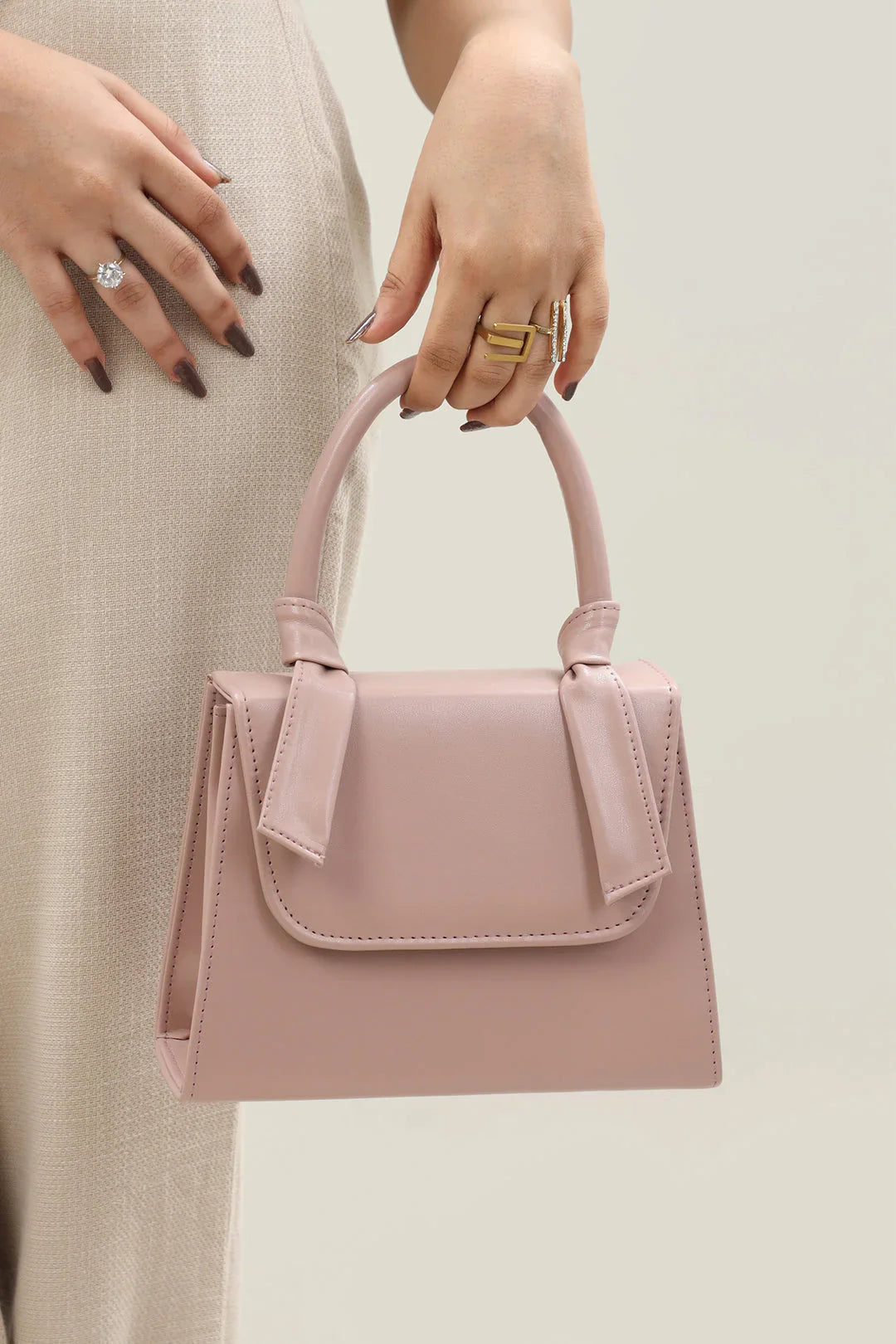 KNITTED CROSSBODY - PINK
