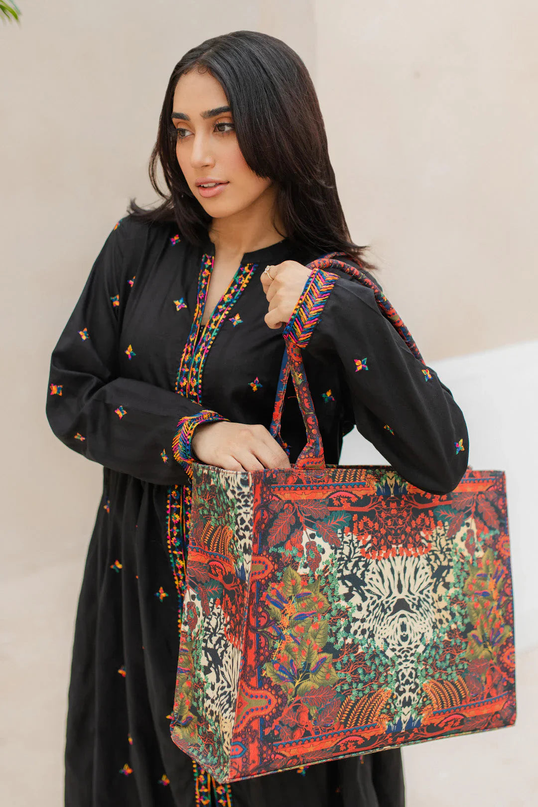 FLORAL CANVAS BAG
