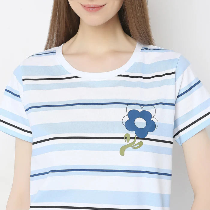 Blue Lily Printed Pj set