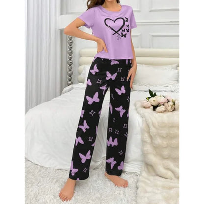 Purple Heart & Butterfly Pj Suit