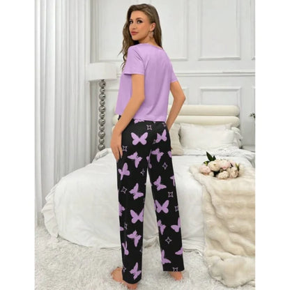 Purple Heart & Butterfly Pj Suit