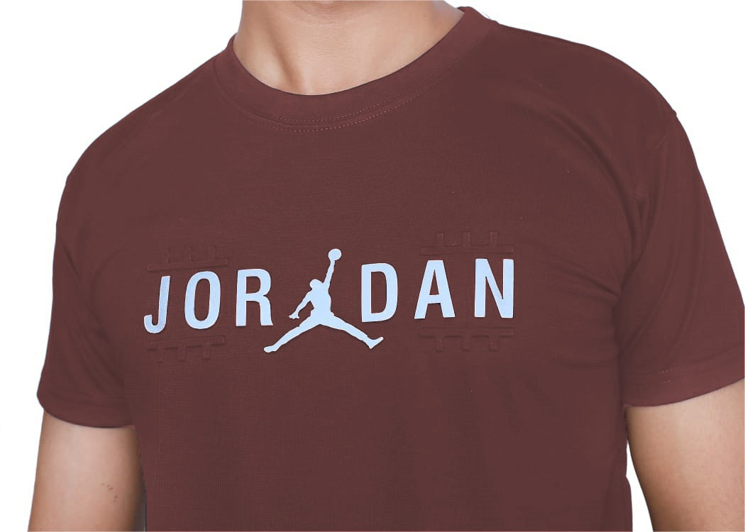 Chocolate Brown Jordan Embossed T-shirt