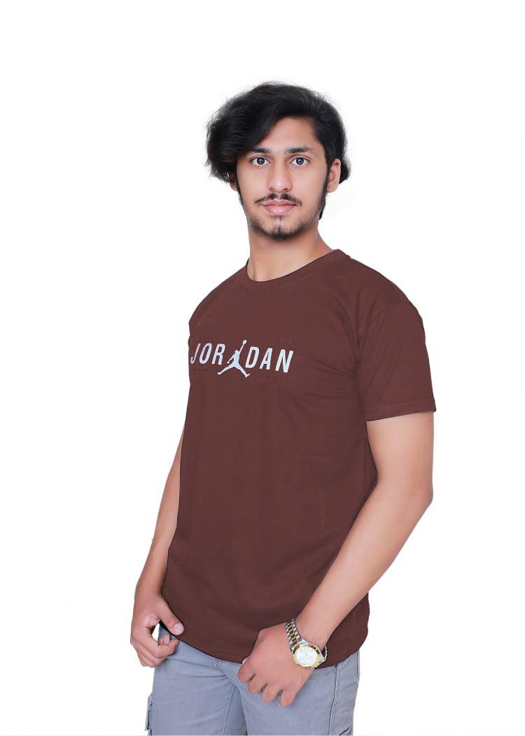 Chocolate Brown Jordan Embossed T-shirt