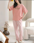Pink Lovely Three Bear Printed Pj set