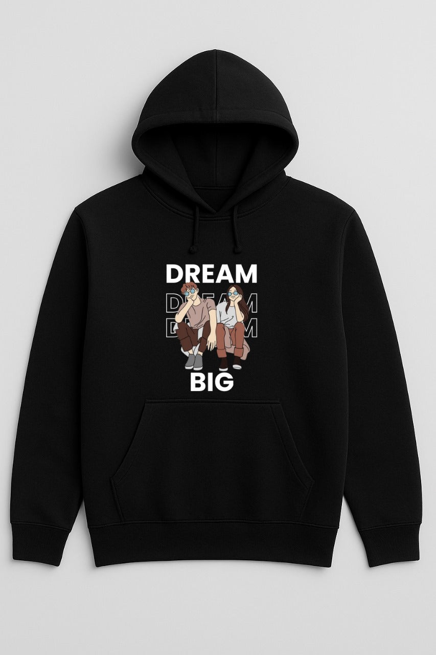 Black Dream Big Printed Hoodie