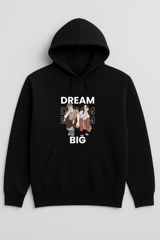 Black Dream Big Printed Hoodie