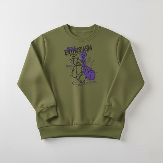 Green Enthusiasm Printed Sweatshirt For Women