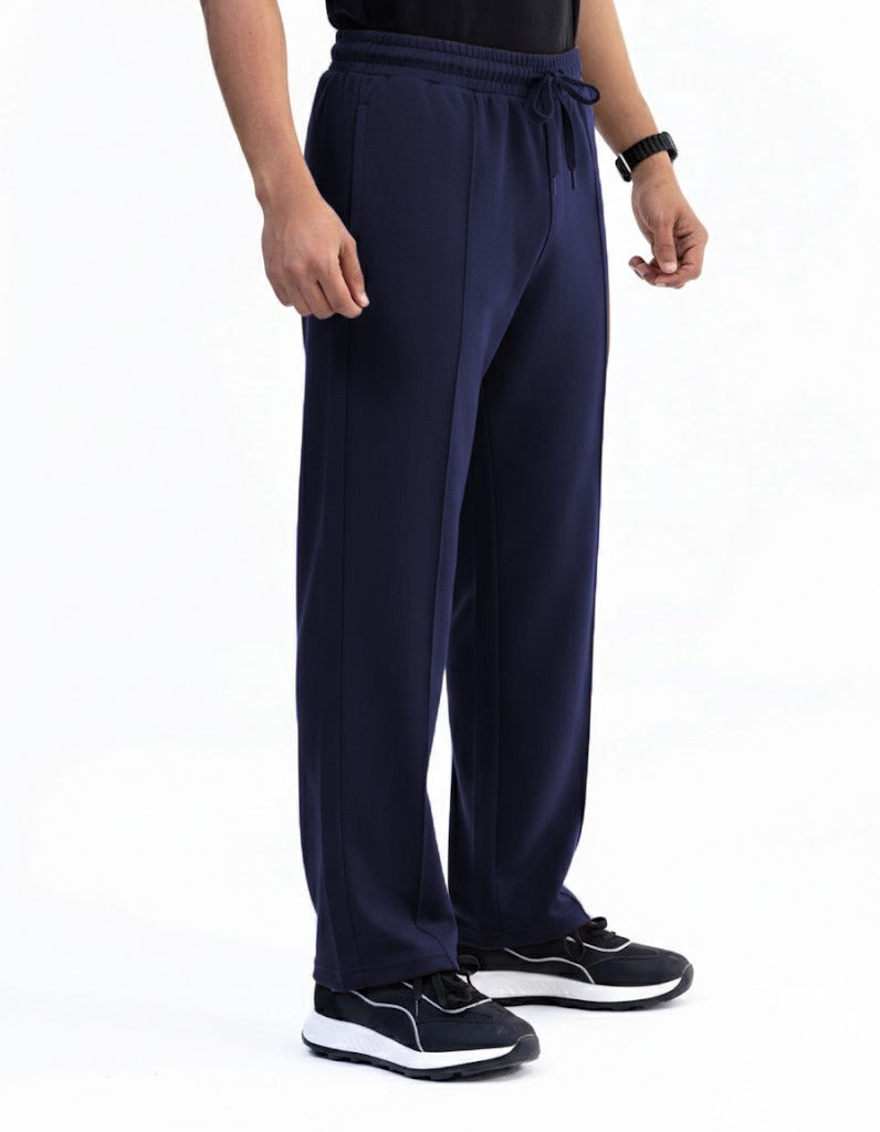 Navy Blue Pleated Trouser