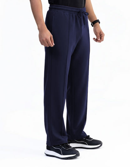 Navy Blue Pleated Trouser