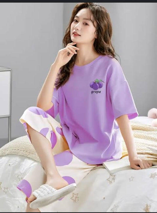 Lavender Grape Printed Pj set