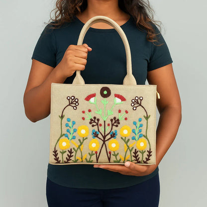 WOODY FLORA CANVAS BAG