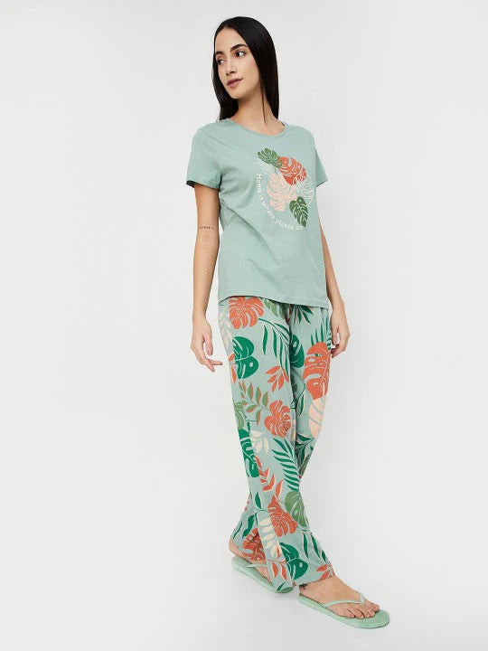 Tropical  Printed Pj set