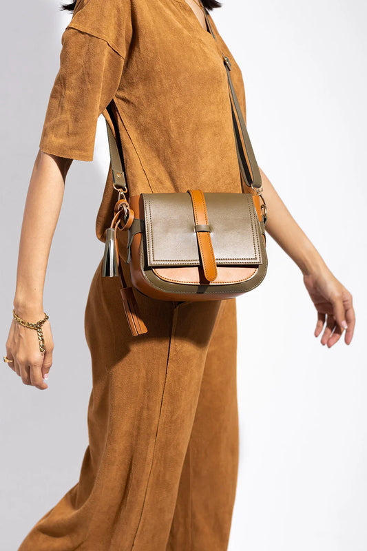 ZELBURRY CROSSBODY BAG -BROWN