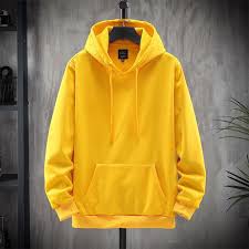 Yellow Plain Hoodie