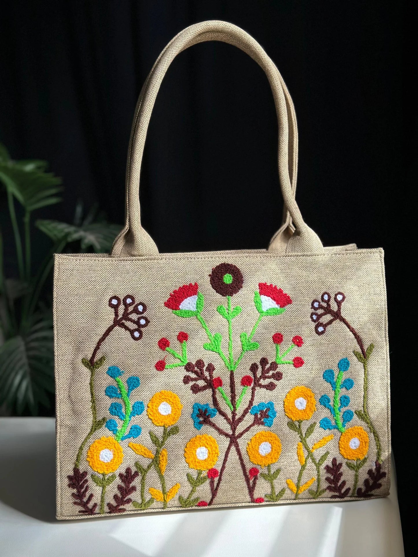 WOODY FLORA CANVAS BAG