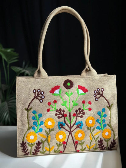 WOODY FLORA CANVAS BAG