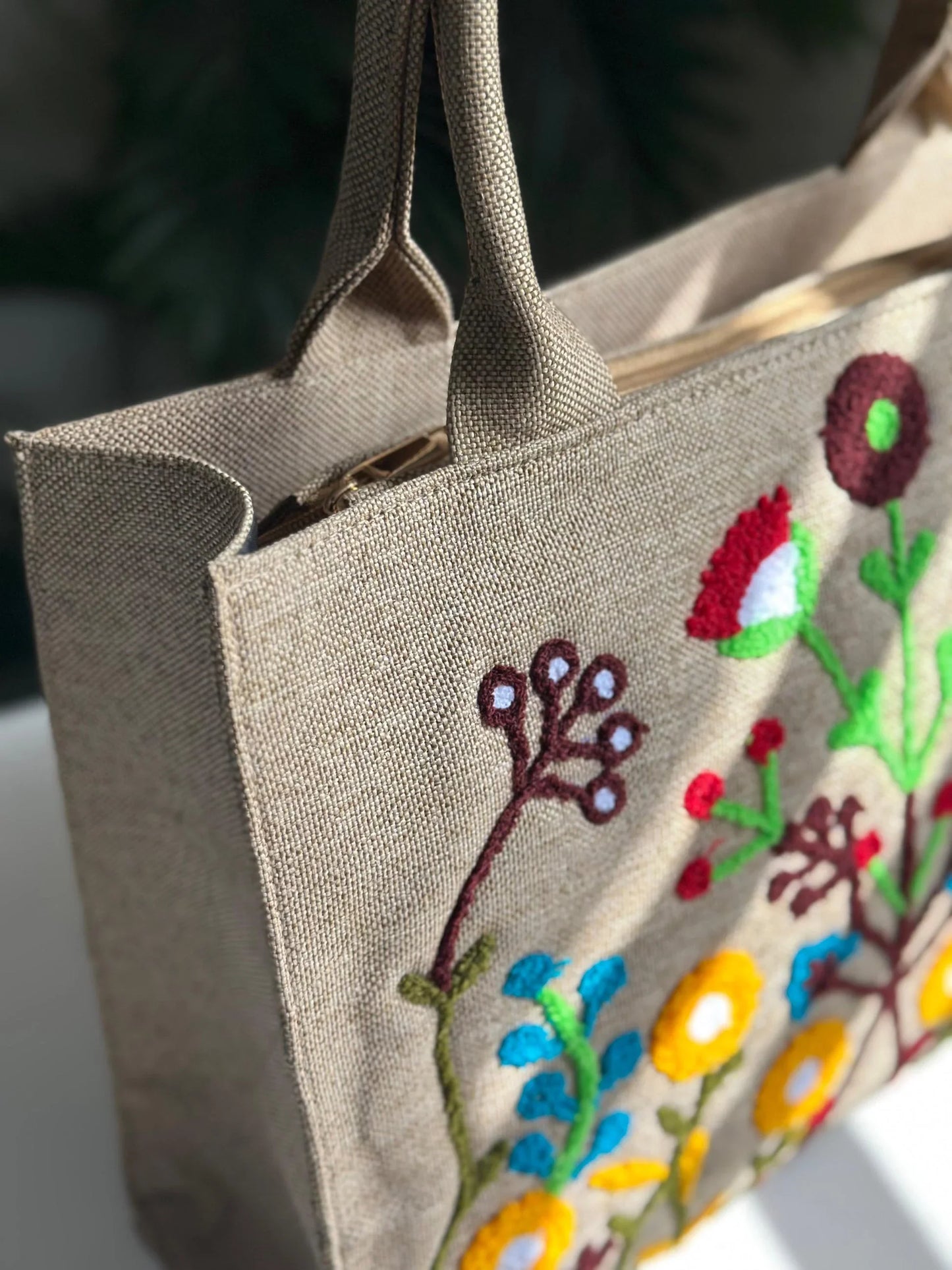 WOODY FLORA CANVAS BAG