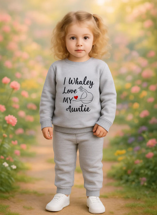 Grey I Whaley Printed Fleece Kids Wear (Each)