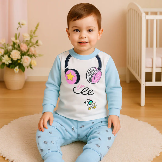 Sky Headphone Printed Fleece Kids Wear (Each)