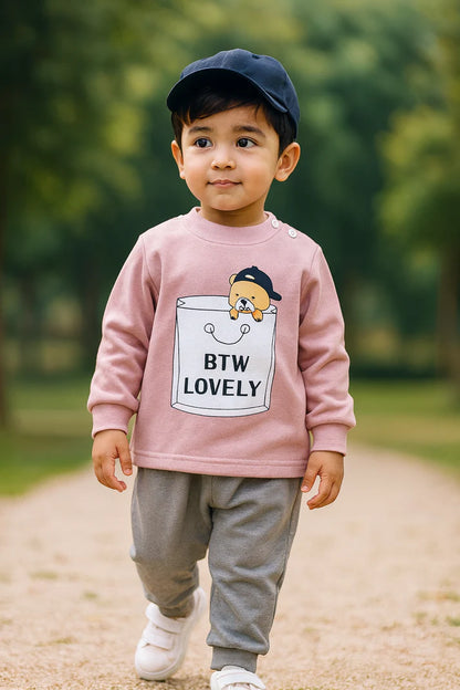 BTW Lovely  Printed Fleece Kids Wear (Each)