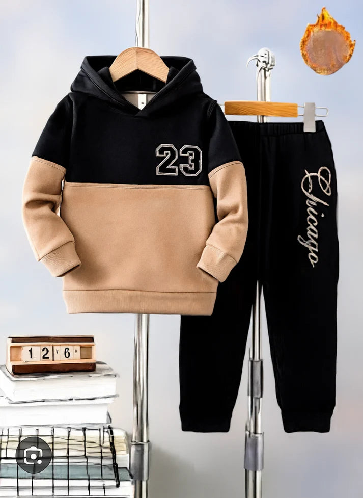 Brown Panel 23 Sport Printed Fleece Kids Wear (Each)