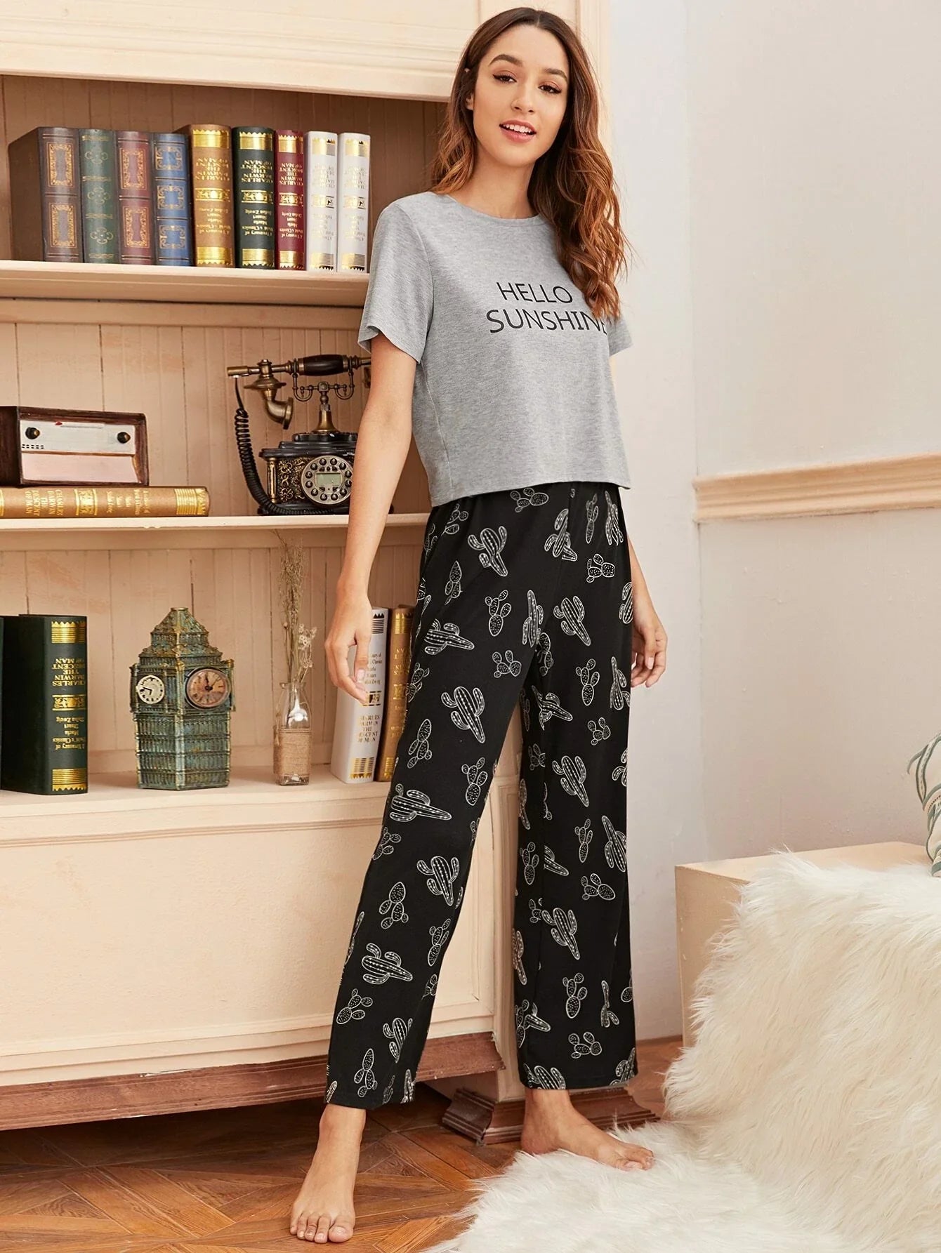 Hello Sunshine Printed Pj set