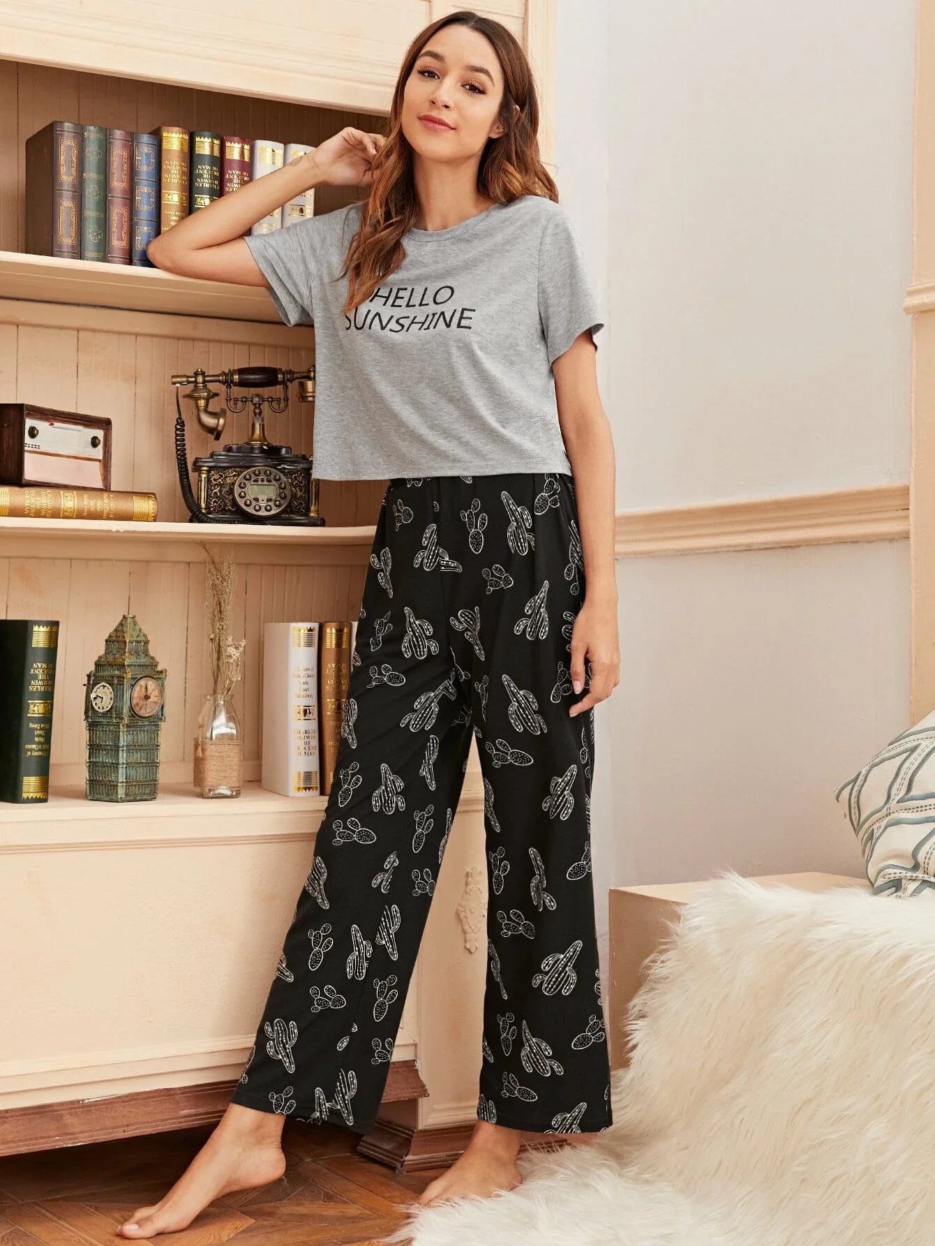 Hello Sunshine Printed Pj set