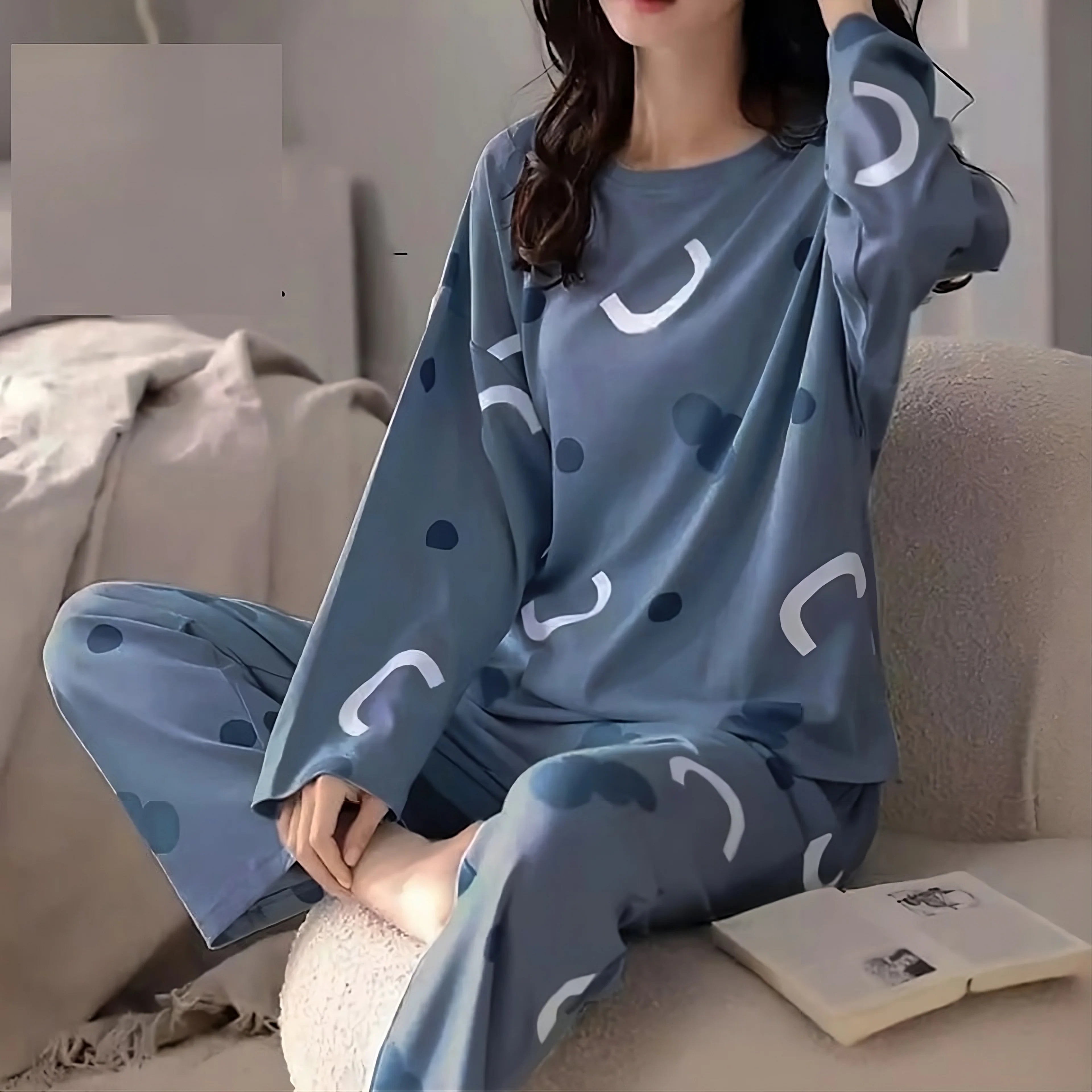 Pattern Printed Woman Pj set